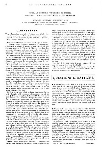 La stomatologia italiana organo ufficiale della Associazione nazionale culturale fascista stomato-odontologica