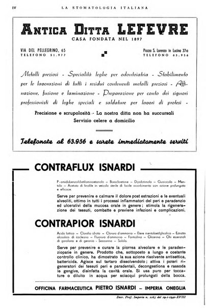 La stomatologia italiana organo ufficiale della Associazione nazionale culturale fascista stomato-odontologica