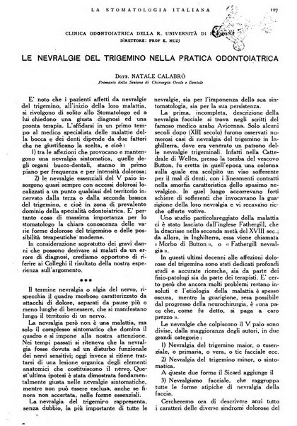 La stomatologia italiana organo ufficiale della Associazione nazionale culturale fascista stomato-odontologica