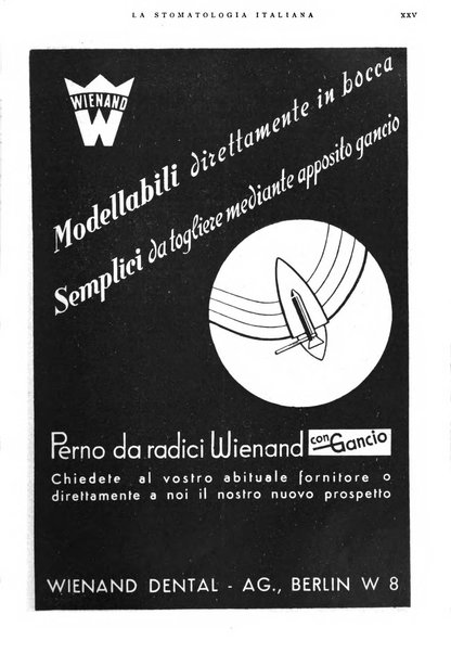 La stomatologia italiana organo ufficiale della Associazione nazionale culturale fascista stomato-odontologica