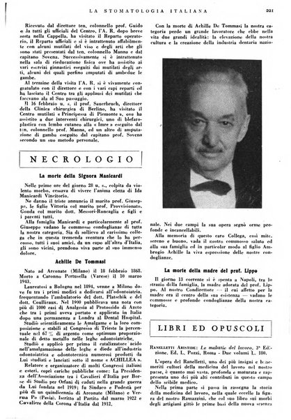 La stomatologia italiana organo ufficiale della Associazione nazionale culturale fascista stomato-odontologica