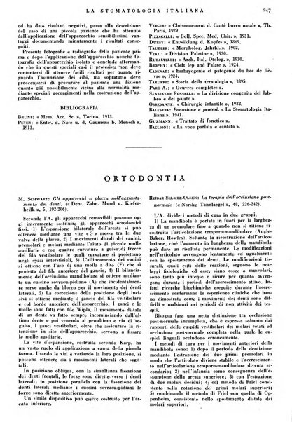 La stomatologia italiana organo ufficiale della Associazione nazionale culturale fascista stomato-odontologica