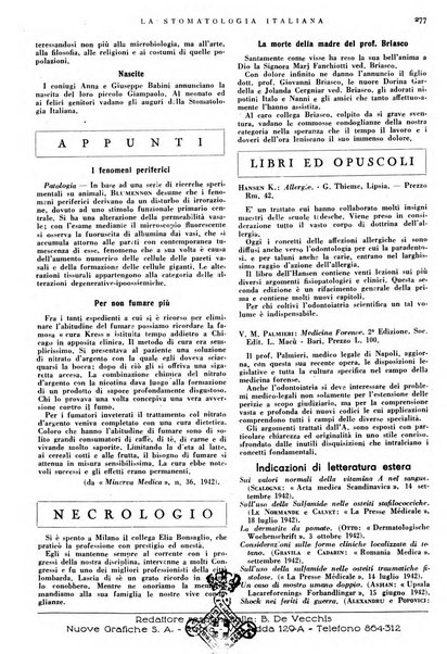 La stomatologia italiana organo ufficiale della Associazione nazionale culturale fascista stomato-odontologica