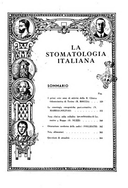 La stomatologia italiana organo ufficiale della Associazione nazionale culturale fascista stomato-odontologica