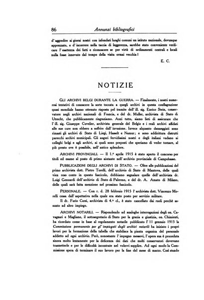 Gli archivi italiani rivista bimestrale di archivistica e di discipline ausiliare