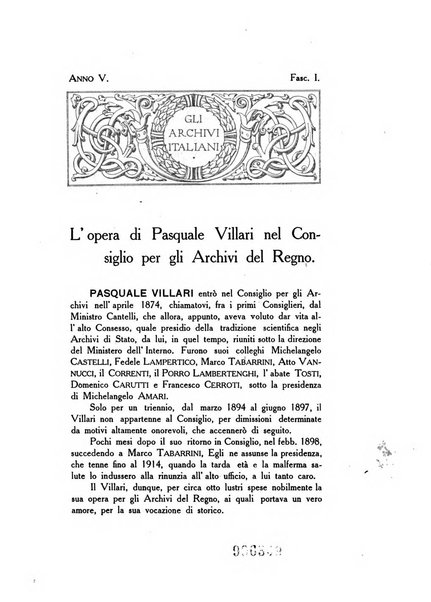 Gli archivi italiani rivista bimestrale di archivistica e di discipline ausiliare