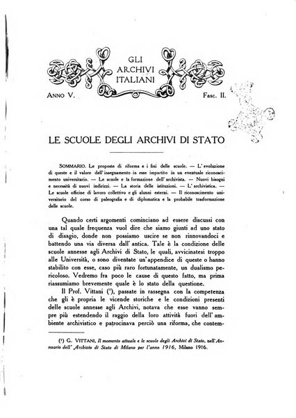 Gli archivi italiani rivista bimestrale di archivistica e di discipline ausiliare