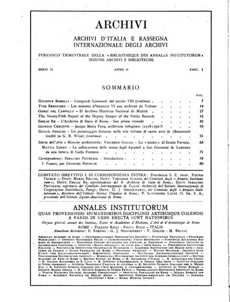 Archivi archivi d'Italia e rassegna internazionale degli archivi