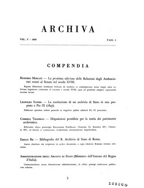 Archivi archivi d'Italia e rassegna internazionale degli archivi