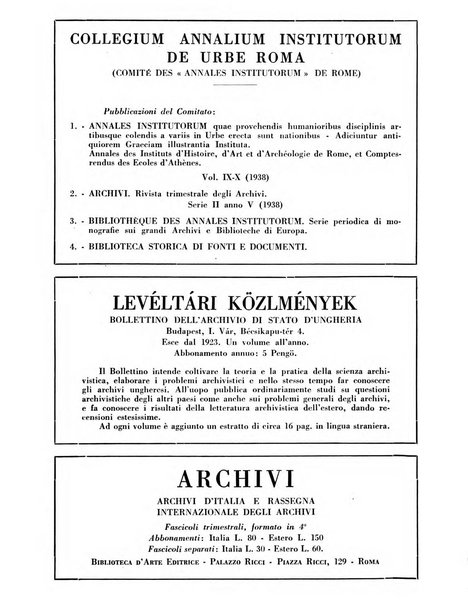 Archivi archivi d'Italia e rassegna internazionale degli archivi