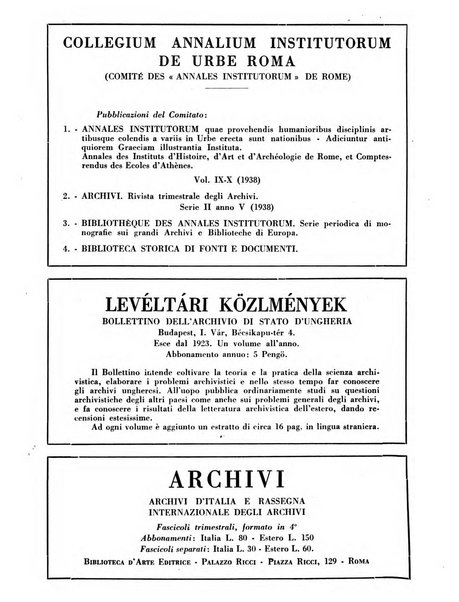 Archivi archivi d'Italia e rassegna internazionale degli archivi