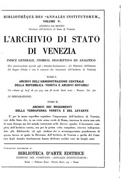 Archivi archivi d'Italia e rassegna internazionale degli archivi