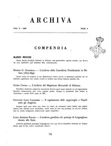 Archivi archivi d'Italia e rassegna internazionale degli archivi