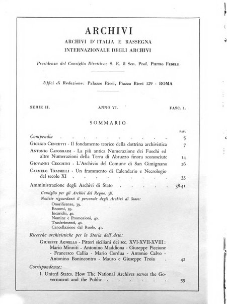 Archivi archivi d'Italia e rassegna internazionale degli archivi