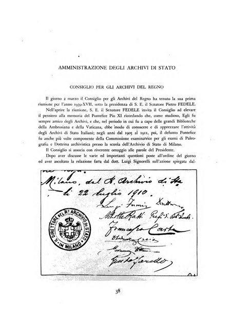 Archivi archivi d'Italia e rassegna internazionale degli archivi