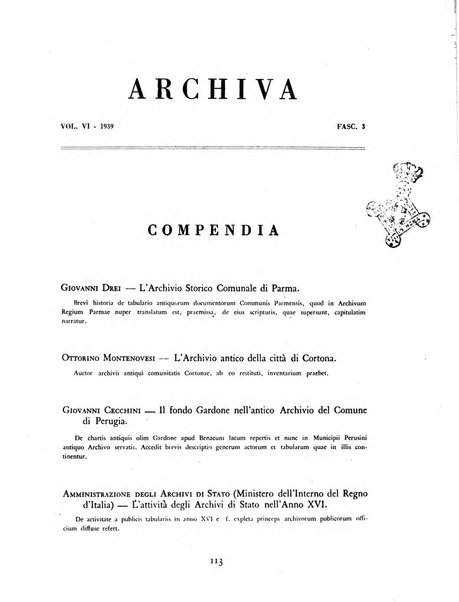 Archivi archivi d'Italia e rassegna internazionale degli archivi