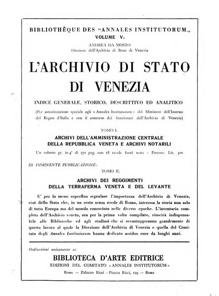 Archivi archivi d'Italia e rassegna internazionale degli archivi