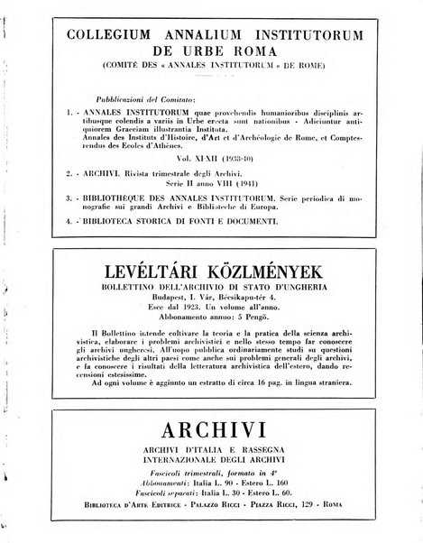 Archivi archivi d'Italia e rassegna internazionale degli archivi