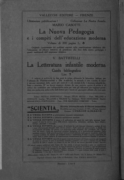 Levana rassegna trimestrale di filosofia dell'educazione e di politica scolastica