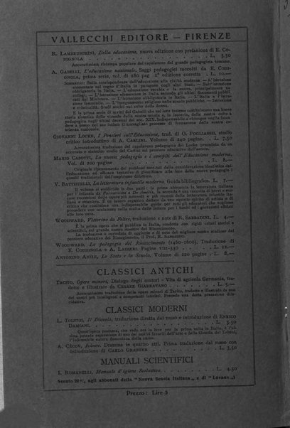 Levana rassegna trimestrale di filosofia dell'educazione e di politica scolastica