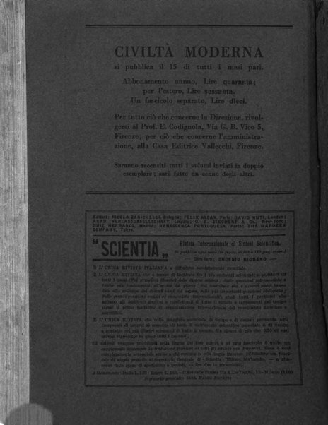 Civiltà moderna rassegna bimestrale di critica storica, letteraria, filosofica