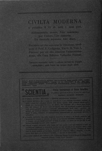 Civiltà moderna rassegna bimestrale di critica storica, letteraria, filosofica