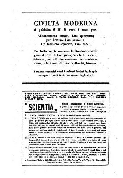 Civiltà moderna rassegna bimestrale di critica storica, letteraria, filosofica