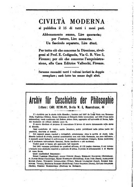 Civiltà moderna rassegna bimestrale di critica storica, letteraria, filosofica