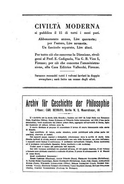 Civiltà moderna rassegna bimestrale di critica storica, letteraria, filosofica