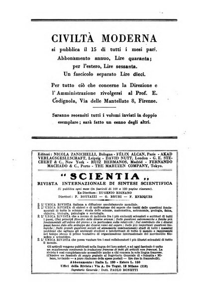 Civiltà moderna rassegna bimestrale di critica storica, letteraria, filosofica