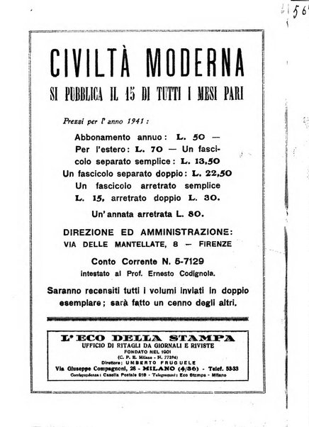 Civiltà moderna rassegna bimestrale di critica storica, letteraria, filosofica