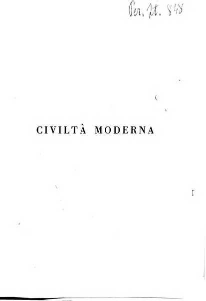 Civiltà moderna rassegna bimestrale di critica storica, letteraria, filosofica