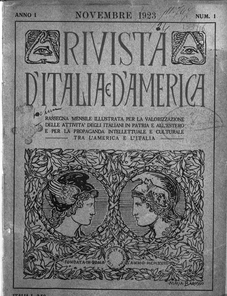 Rivista d'Italia e d'America rassegna mensile illustrata per la valorizzazione degli italiani all'estero ...