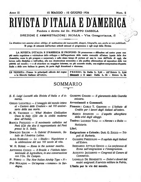 Rivista d'Italia e d'America rassegna mensile illustrata per la valorizzazione degli italiani all'estero ...