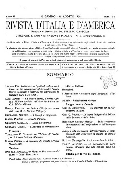 Rivista d'Italia e d'America rassegna mensile illustrata per la valorizzazione degli italiani all'estero ...