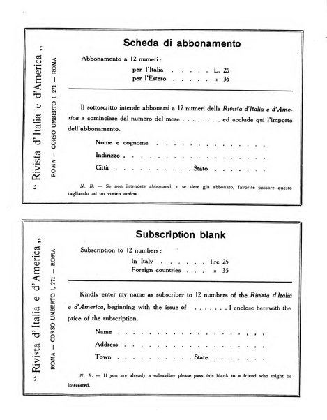 Rivista d'Italia e d'America rassegna mensile illustrata per la valorizzazione degli italiani all'estero ...