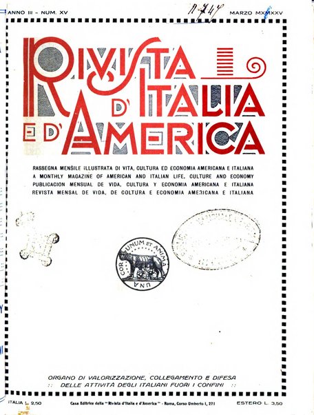 Rivista d'Italia e d'America rassegna mensile illustrata per la valorizzazione degli italiani all'estero ...