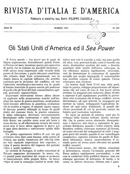 Rivista d'Italia e d'America rassegna mensile illustrata per la valorizzazione degli italiani all'estero ...