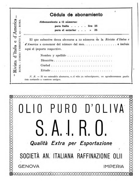 Rivista d'Italia e d'America rassegna mensile illustrata per la valorizzazione degli italiani all'estero ...