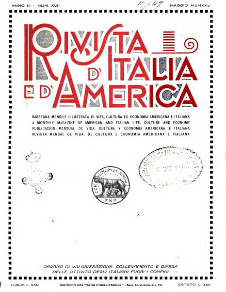 Rivista d'Italia e d'America rassegna mensile illustrata per la valorizzazione degli italiani all'estero ...