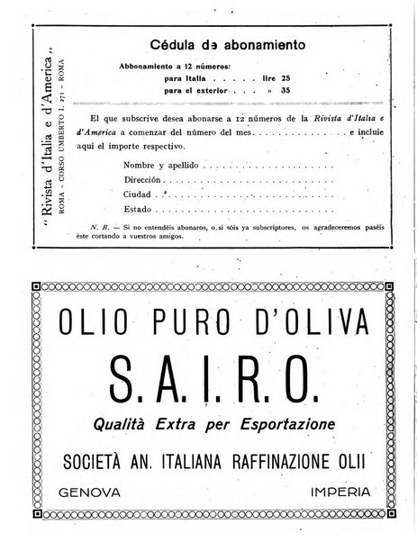 Rivista d'Italia e d'America rassegna mensile illustrata per la valorizzazione degli italiani all'estero ...