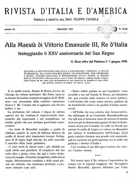 Rivista d'Italia e d'America rassegna mensile illustrata per la valorizzazione degli italiani all'estero ...