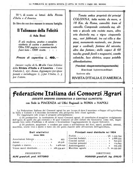 Rivista d'Italia e d'America rassegna mensile illustrata per la valorizzazione degli italiani all'estero ...