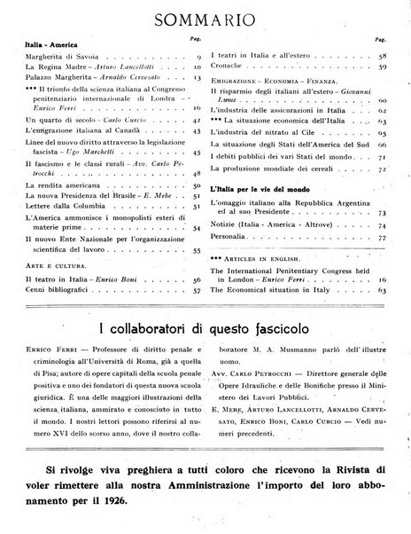 Rivista d'Italia e d'America rassegna mensile illustrata per la valorizzazione degli italiani all'estero ...