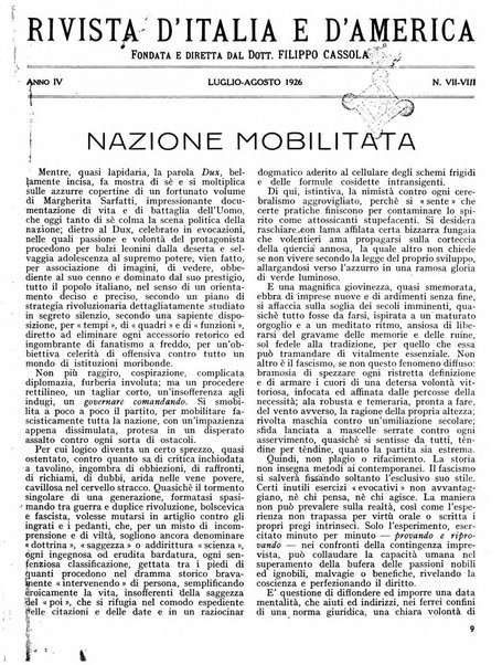 Rivista d'Italia e d'America rassegna mensile illustrata per la valorizzazione degli italiani all'estero ...