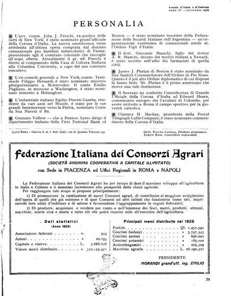 Rivista d'Italia e d'America rassegna mensile illustrata per la valorizzazione degli italiani all'estero ...