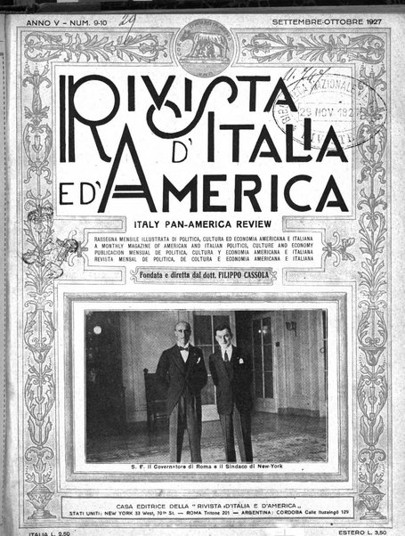 Rivista d'Italia e d'America rassegna mensile illustrata per la valorizzazione degli italiani all'estero ...