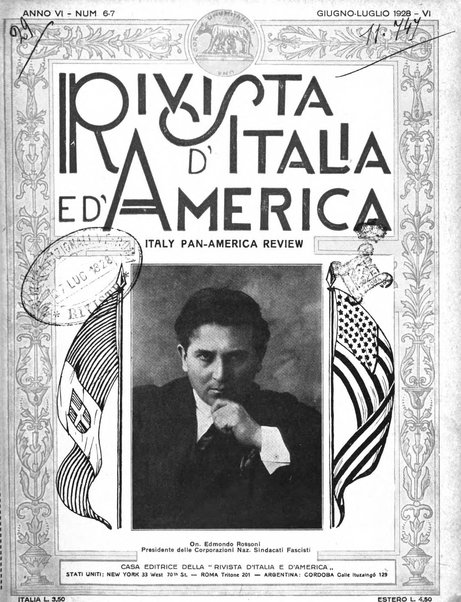 Rivista d'Italia e d'America rassegna mensile illustrata per la valorizzazione degli italiani all'estero ...