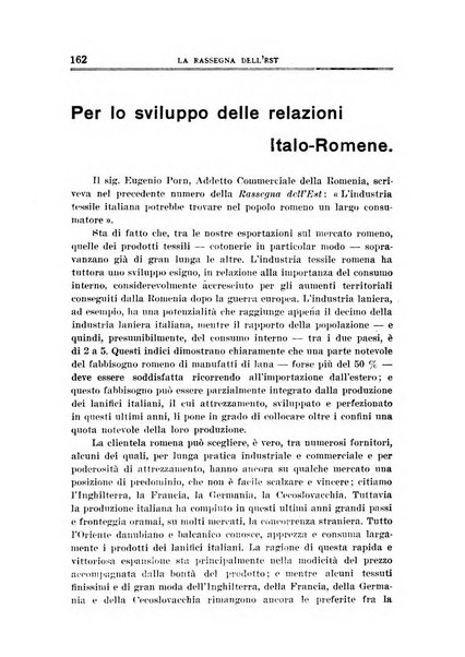 La rassegna dell'Est