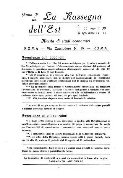 La rassegna dell'Est